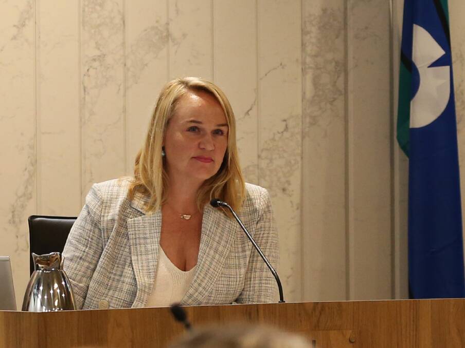 Newcastle lord mayor Nuatali Nelmes at a council meeting in 2022. Picture by Simone De Peak 