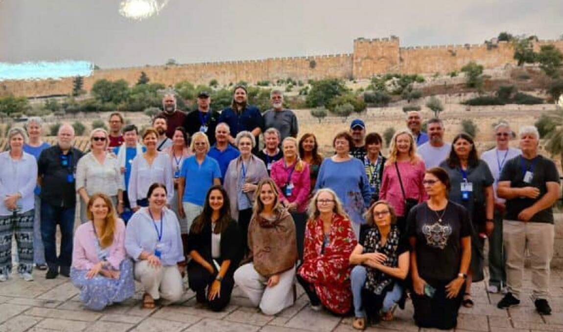 The Newcastle group in Israel before Hamas invaded the country. Picture supplied 