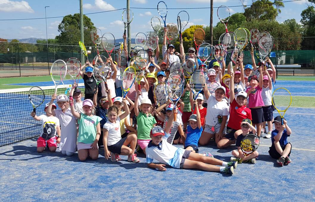 HAVING FUN: Children have honed their skills at a tennis camp at Scone.