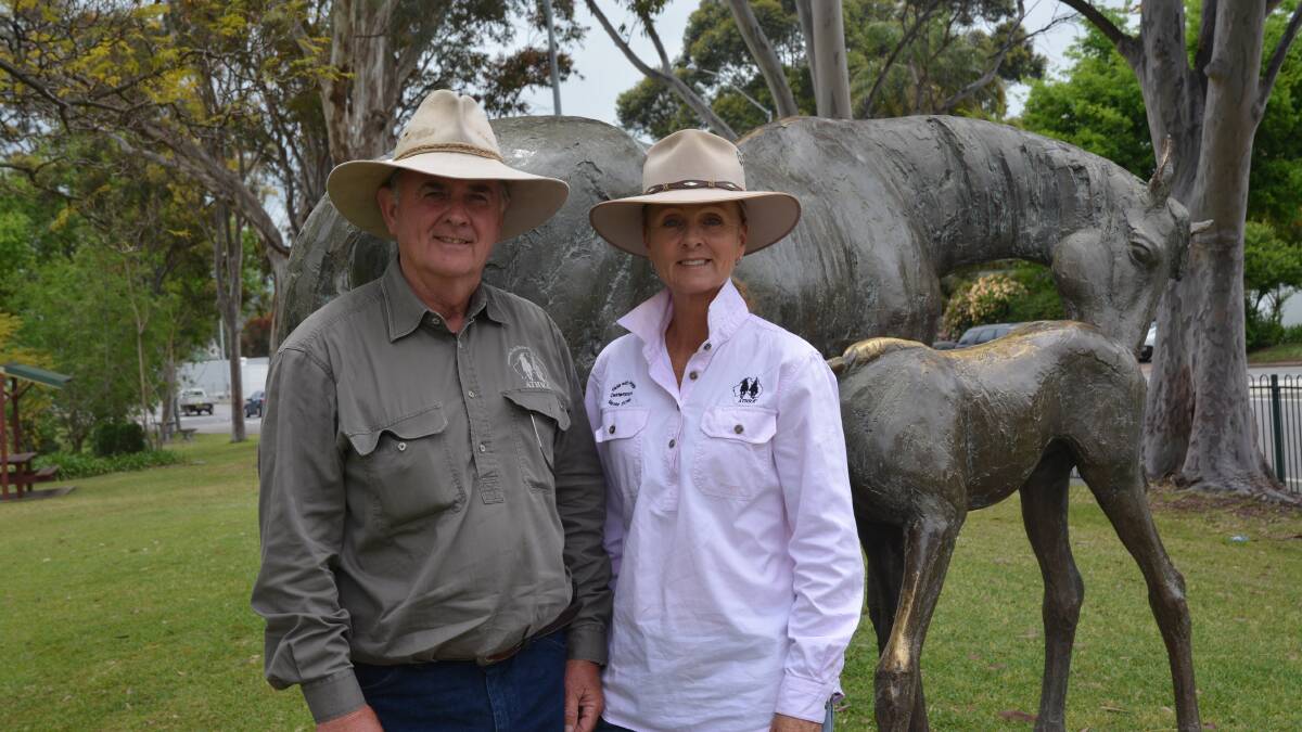 EXCITED: 'Ride with Pride' organisers Tony Hart and De'hanne Keir at Scone's Elizabeth Park during their week-long visit to the region.