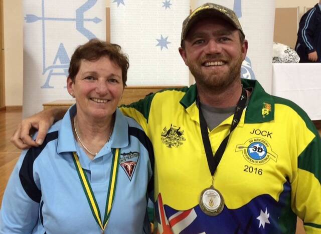SUCCESS: Rouchel's Fenny and Jock Thompson with their medals from the World Field Archery Championships at Wagga Wagga.