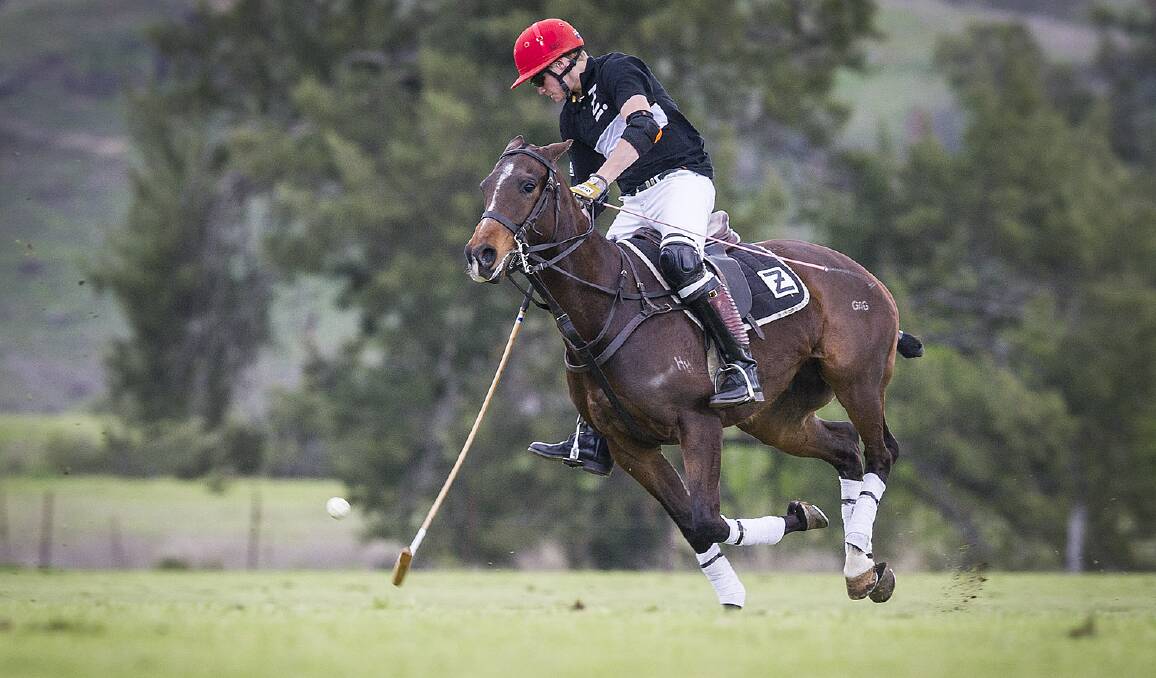 SKILLED: One of the winners, Ellerston's Lachie Gilmore, in action during the annual polo tournament at the weekend.