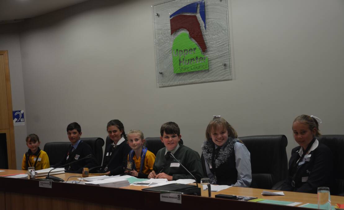 POWER: Upper Hunter Shire Council's 'Mayor for a Day' winners at the ordinary meeting on Monday night.