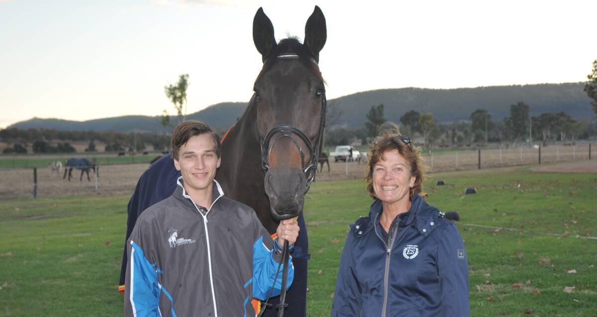 DYNAMIC TEAM: Justin Boyle with Hunterview Sinatra, or Frank, and mum Robyn at their property in Scone during the week.